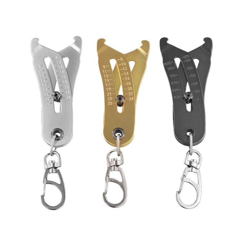 

3PCS Portable Precise Thread Size Checker Keychain For Precise Measurement-AT64