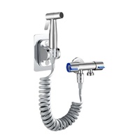 Handheld Toilet Bidet Faucet Sprayer Stainless Steel Bathroom Bidet Spraye Set Hand Sprayer Shower Head Self Cleaning No Punch