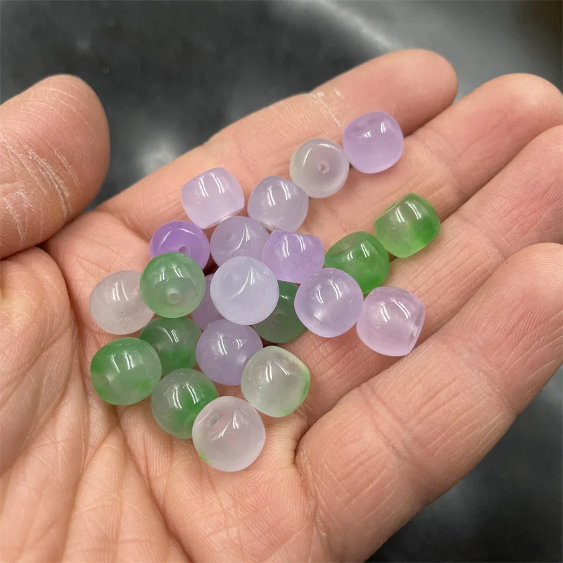 DIY Jewelry Accessories Ice Color Bashan Jade Old Beads 50 Loose Beads Wholesale in A Pack