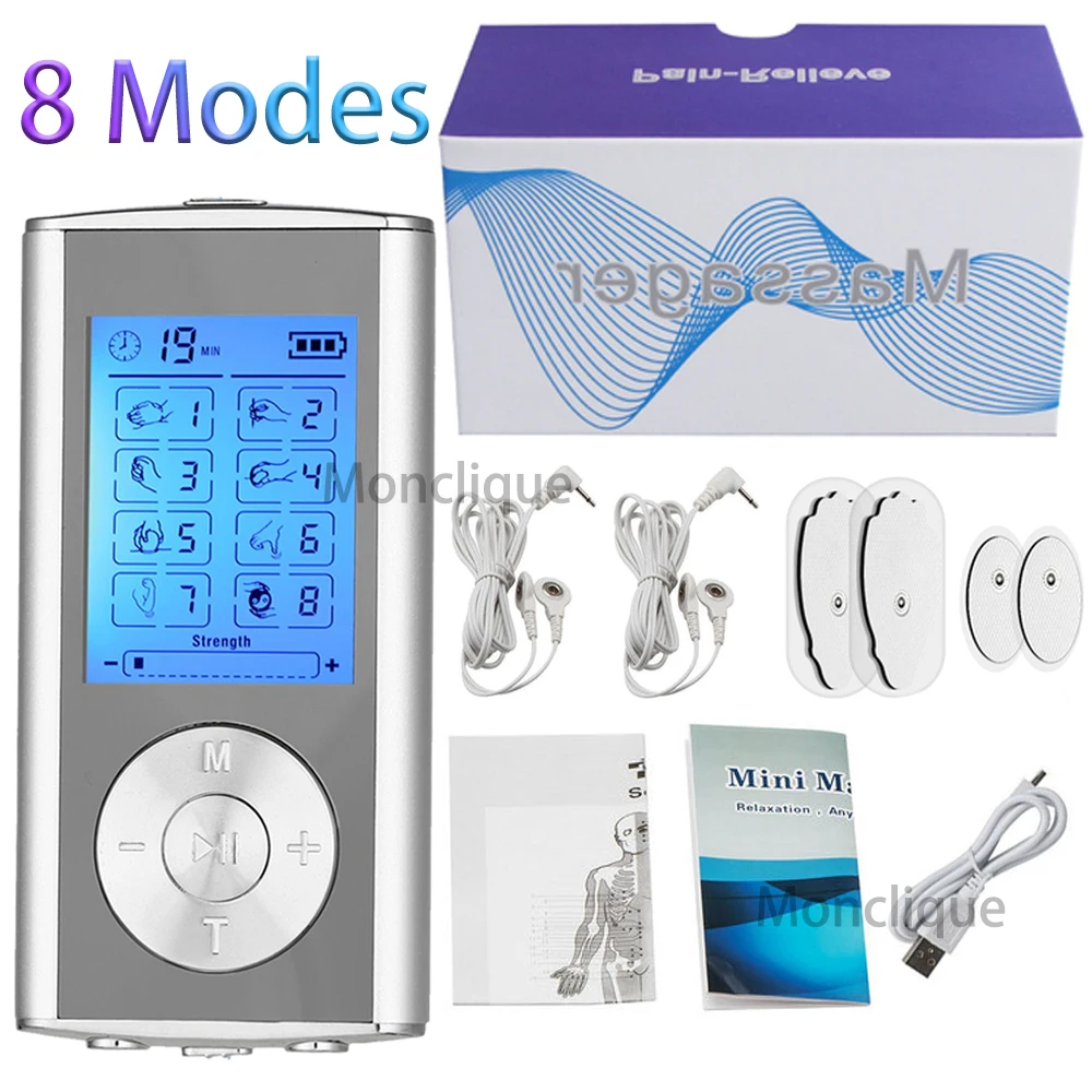 

8 Mode Electric Neck Massager Acupuncture Back Muscle Stimulator Electronic Pulse Body Massage Relax Muscle Portable Home Office