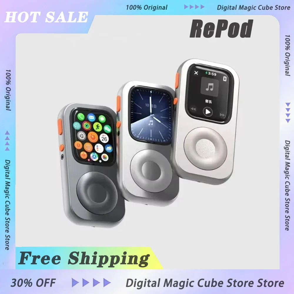 

RePod CNC Aluminum Ally Protective Case for Apple Watch Series Expands 10/9/8/7/6 for iWatch Retro Pod Style Expands Accessories