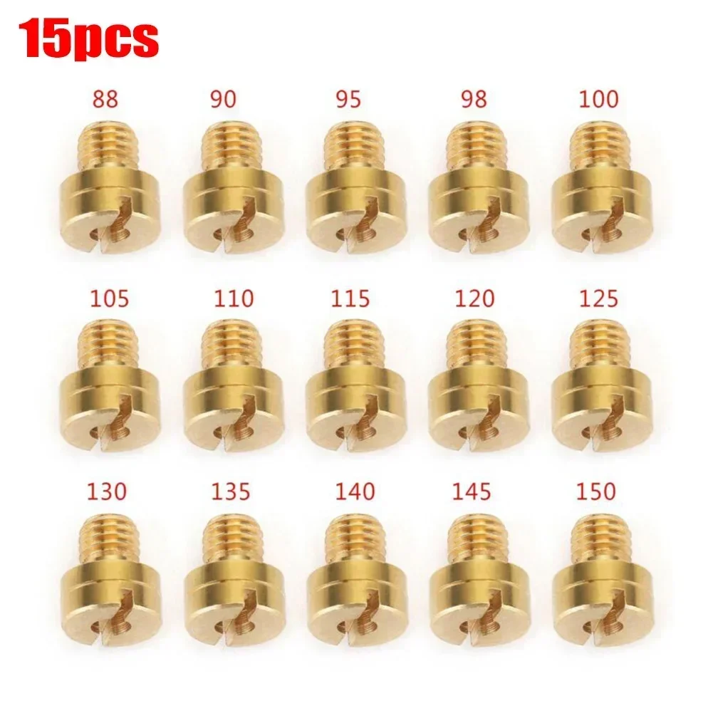 15Pcs Motorcycle Carburetor Main Jets For Mikuni Carburetor VM22 VM24 VM26 VM30 Carb Which Is Widely Used On 125cc-250cc