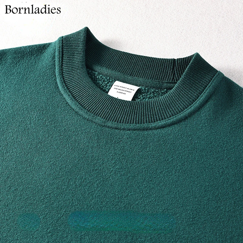 Bornladies Thicken Fleece Women Cotton Sweatshirt Autumn Winter Oversized Hooded Pullovers Female Loose Warm Sports Jackets