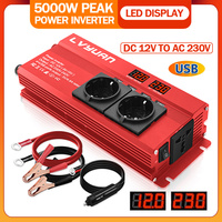 Modified Sine Wave 4000W/5000W/6000W Peak DC 12V To AC 230V EU Socket LED Display With 4.8A 4USB 3AC Sockets Car Power Inverter