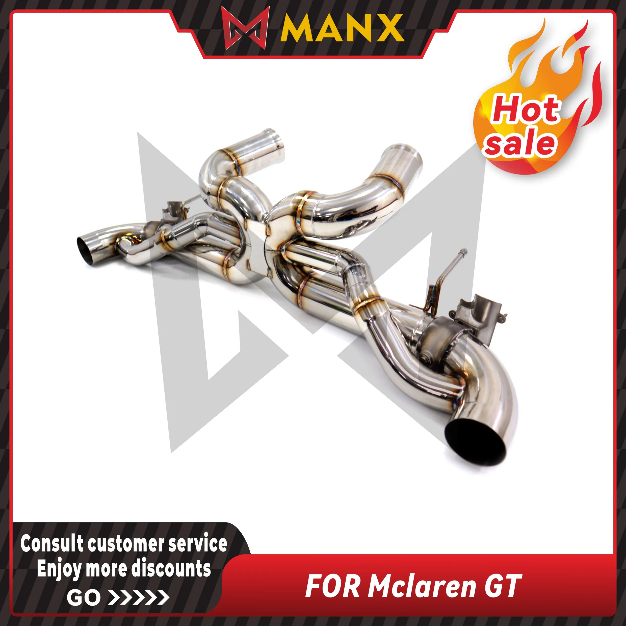 

MANX Catback Car Exhaust System for Mclaren GT Stainless steels Performance exhaust pipe With original valve