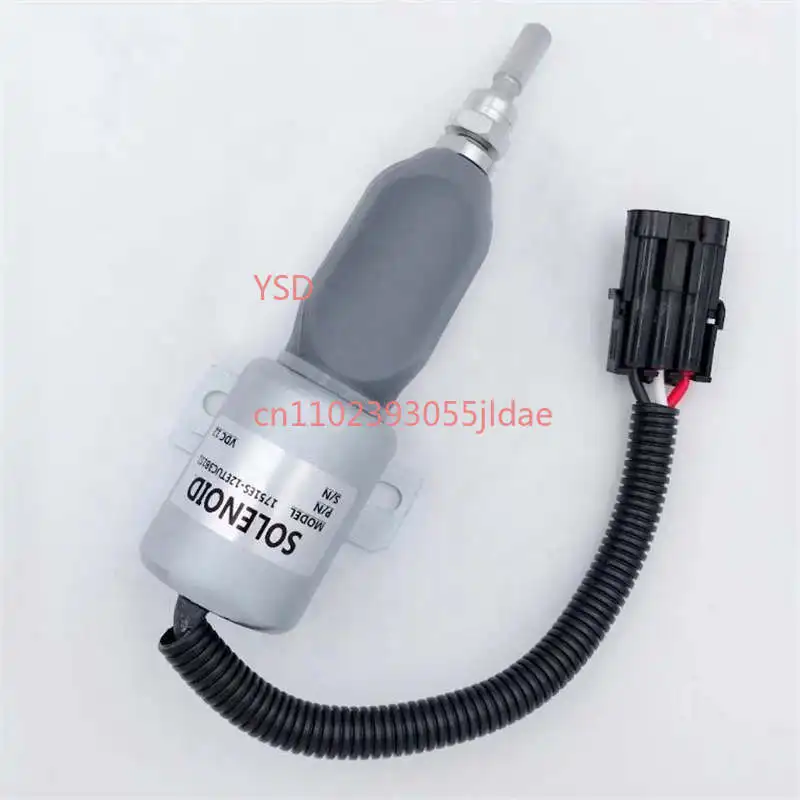 1751ES-12E7UC3B1S1 Diesel Engine Stop Solenoid | 12V Fuel Shutoff Solenoid Valve for Generator Tractor