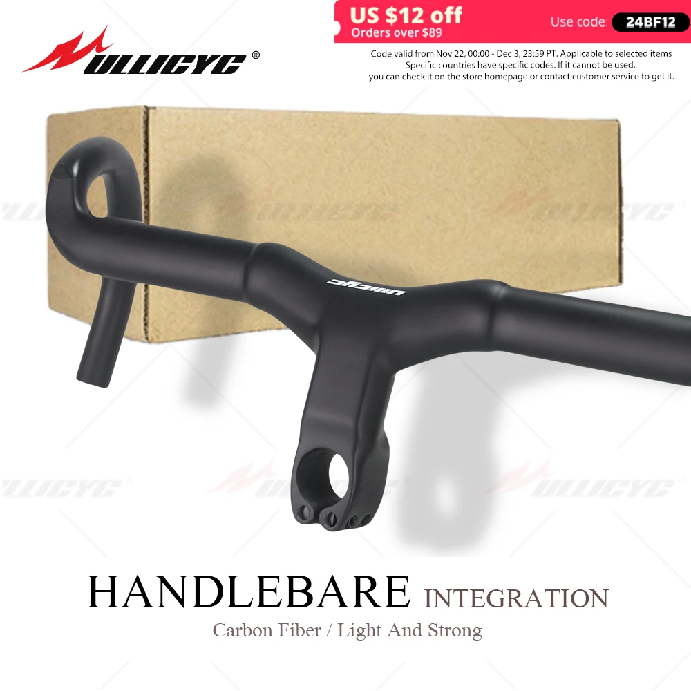 Manillar integrado Ullicyc-Carbon para bicicleta de carretera, Gravel Creston IC SL X, enrutamiento de cables interno completo, T1000, Cockpit Di2