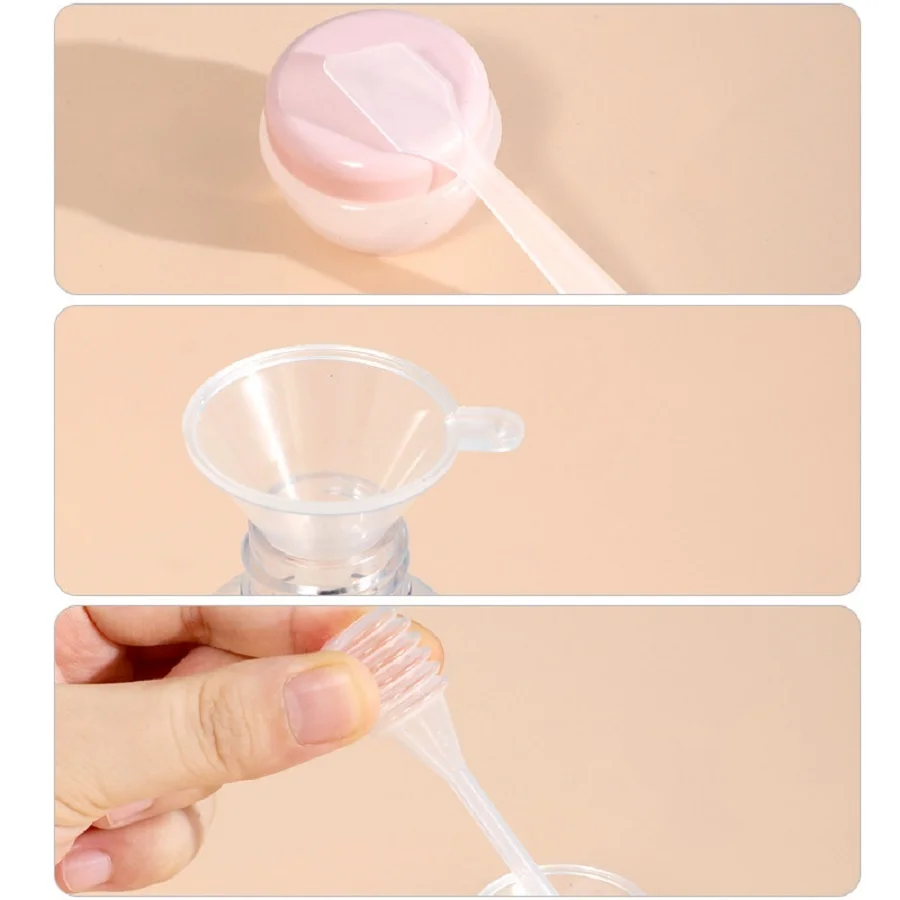 10 mini embudoes de precisión para botellas de laboratorio, aceites esenciales, perfumes, sabores, pintura con arena y polvos.
