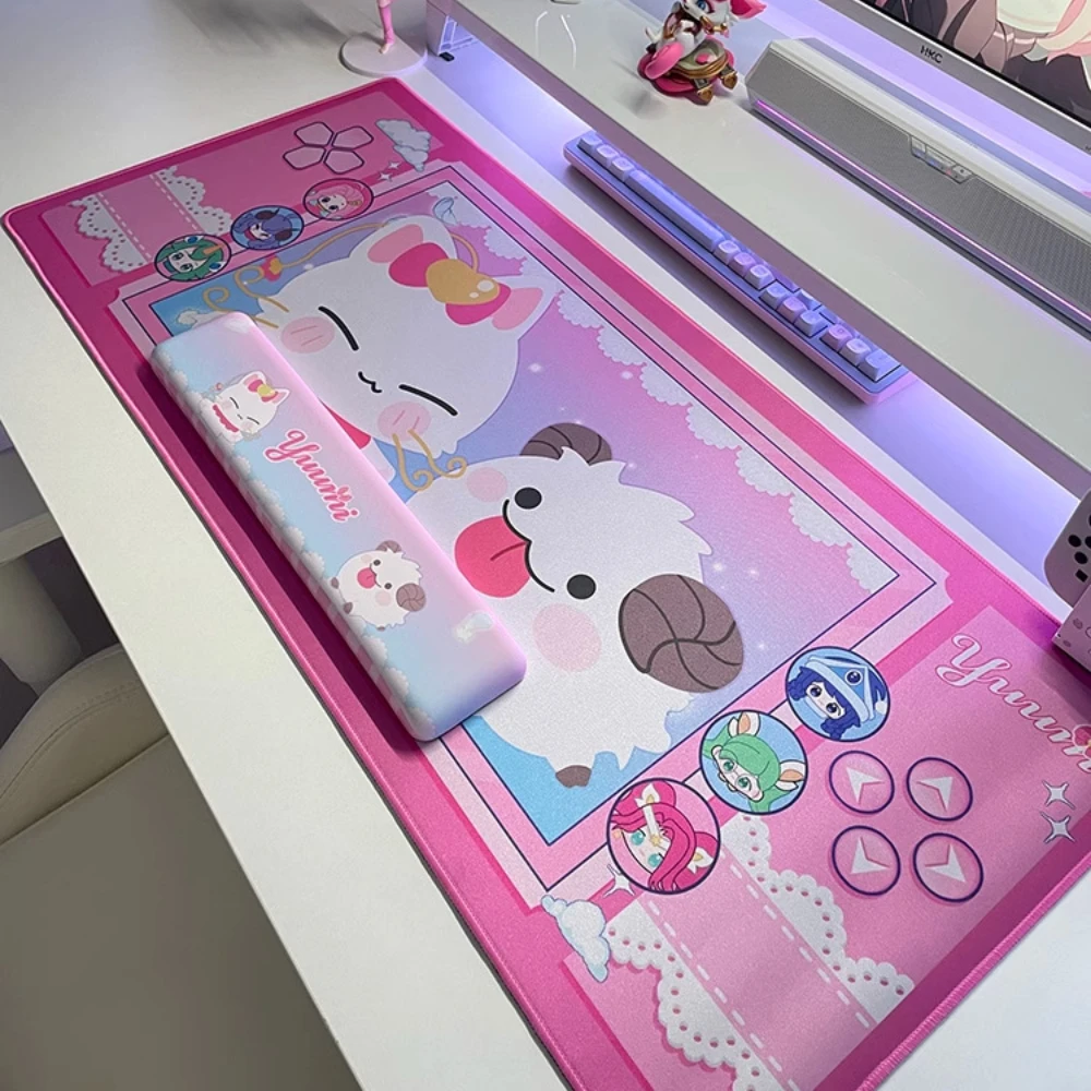 

Large Rubber Gaming Mouse Pad Office Study Non-slip Cartoon Desk Mat Computer Keyboard Anime Mouse Pad Wrist Rest Accessories