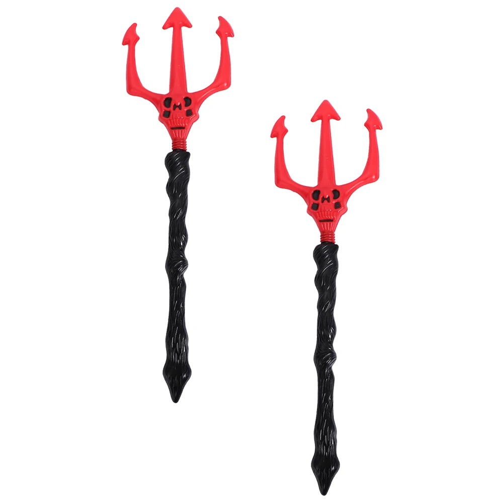 

2 шт., реквизит для косплея на Хэллоуин, трезубец для вечеринки, сценического выступления, легкий безопасный пластиковый костюм