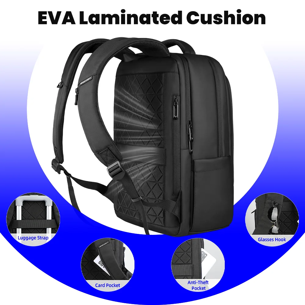 Heroic Knight Business Men’s Backpack Large Capacity 17 Inch Laptop Backpack USB Waterproof Travel Backpack School Bags for Man