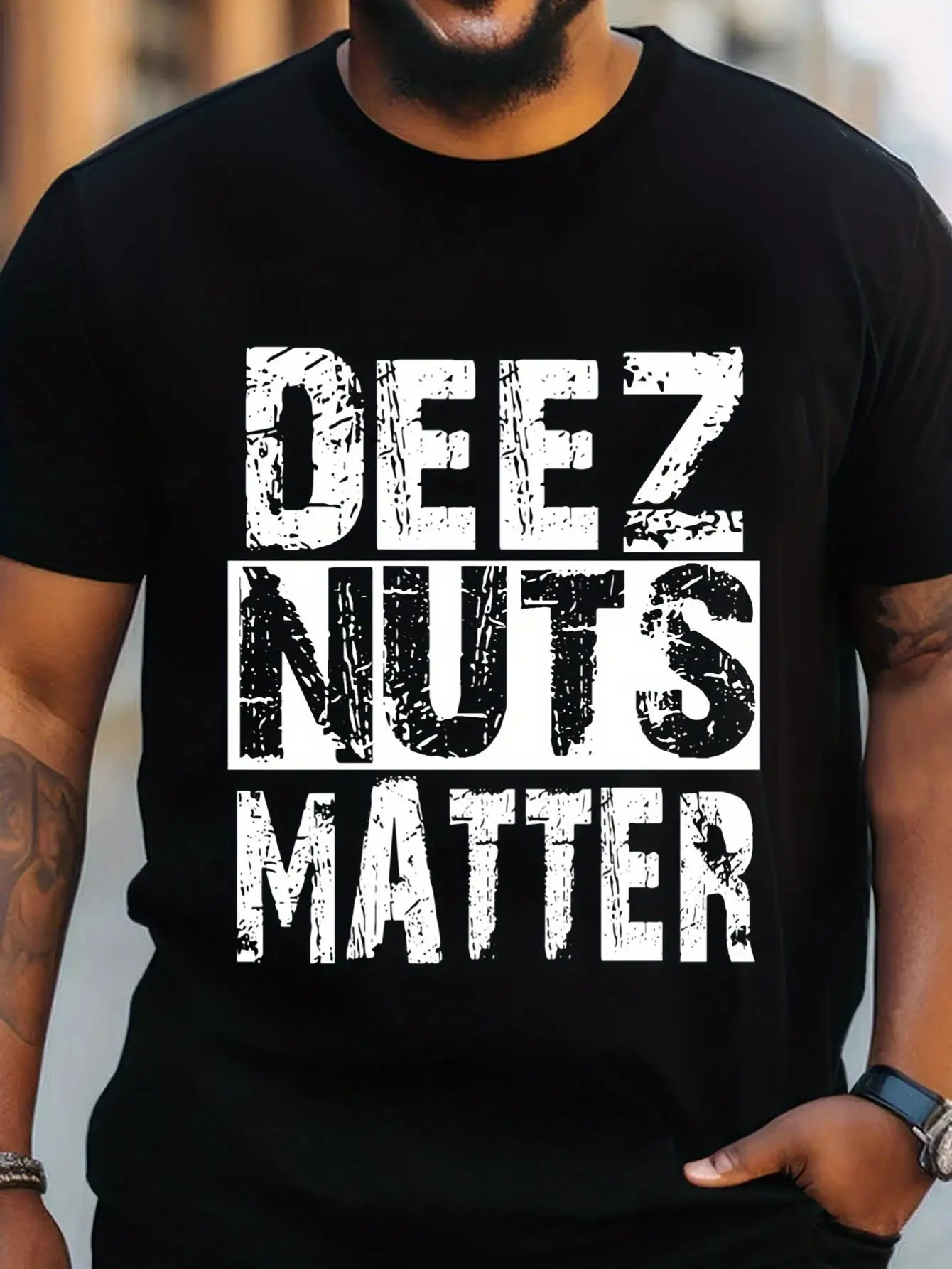 My Recently Purchased Items Printed DEEZ NUTS MATTER Short Sleeved T-shirt Tee