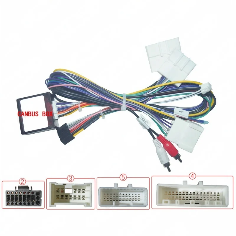 Radio Wiring Harness CAN Bus Decoder 16Pin Plug to ISO Connector Car Android Cable Adapter for Renault Koleos Fluence Megane3  2