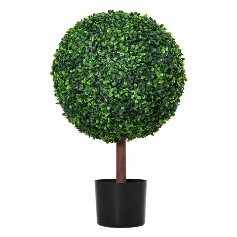 Garden 23.5inch Artificial Boxwood Topiary Ball Tree, Fake Decorative Plant, Nursery Pot Included for Home, Balcony, Backyard and Garden