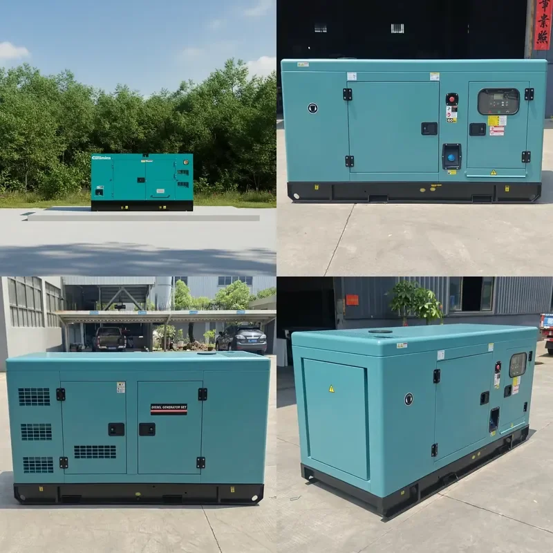 50kVA Portable Generator With for Cumminss 4BT 30kw Rated Power 380v Voltage Low Noise Silent ATS Cabinet
