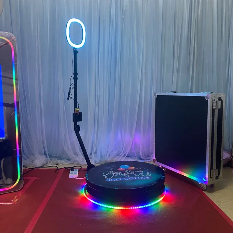 Video Slow Motion Photobooth Led Light Free Inflatable Props 360 Photo Booth  360 Degree Spin For Wedding