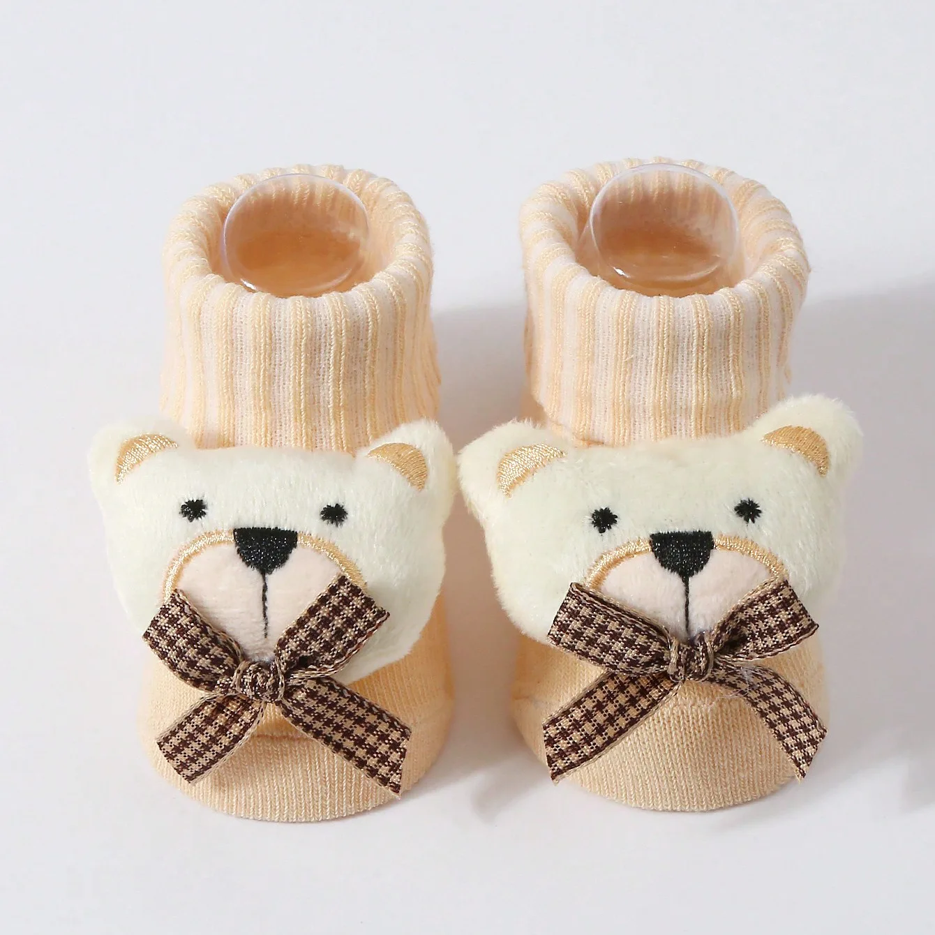 Newborn Socks Baby Spring Autumn Knit Mid Tube Short Socks Cute Little Bear New Baby Breathable Mid Tube Socks 0-6 Month