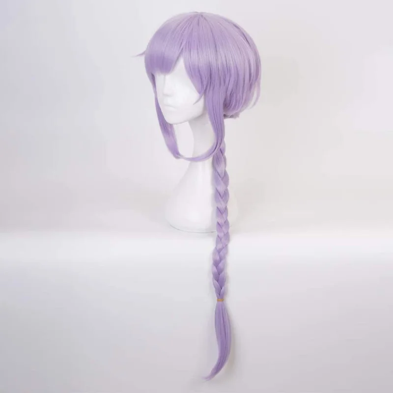 شعر مستعار أنيمي جينشين إمباكت فروزن نايت أوف ريترن ليتل زومبي تشيكي رمادي أرجواني نمط مضفر كوسبلاي