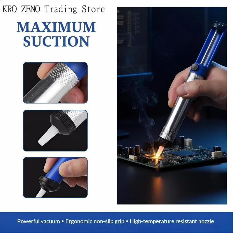 Desoldering Pump 1 Aluminum Metal Fast Solder Sucker Pen for Effective Tin Extraction Daily Electronics Work