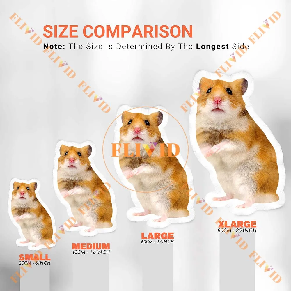 Personalized 3D Shaped Hamster Pillow Creative Gifts Funny Custom Pet Animals Dog Cat Photo Pillow Memorial Photo Cushion