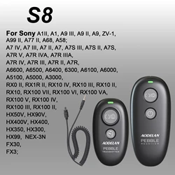 Wireless Camera Remote Control Shutter Release For Sony A1, A7IV, A7III, A7II, A77II, A9II, A99II, FX3, FX30, ZV-1, A6100, A6500