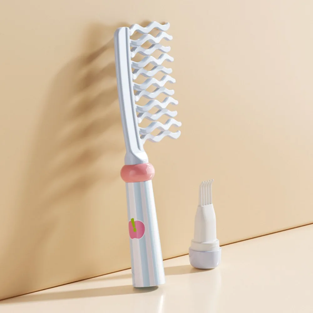 Peine de doble fila para rizos, de dientes anchos, antiestático, portátil, Shunfa, para el cuidado del cabello femenino