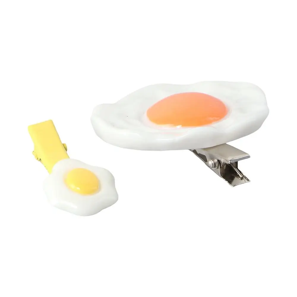 

Fashion Women Headdress Hair accessories Yellow BB Hair Clips Poached egg Hairpin Elastic Hair Grip Barrettes