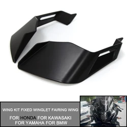 For Yamaha For BMW For HONDA For Kawasaki Universal Motorcycle Winglet Aerodynamic Spoiler Wing with Adhesive Decoration Sticker