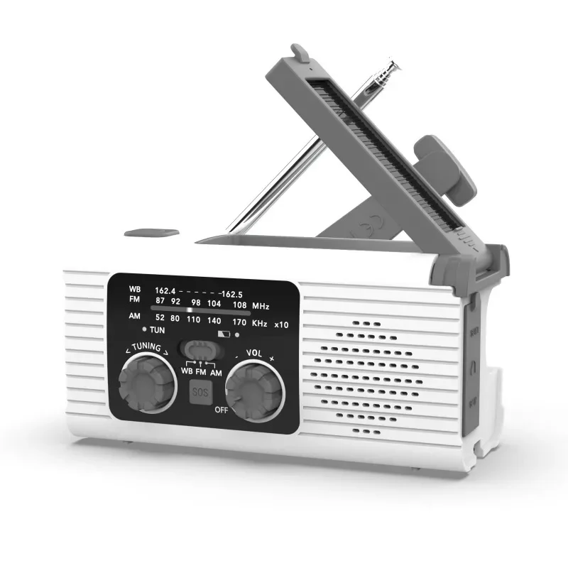 Multifunctional solar hand crank charging mobile phone emergency radio charging lighting disaster prevention radio