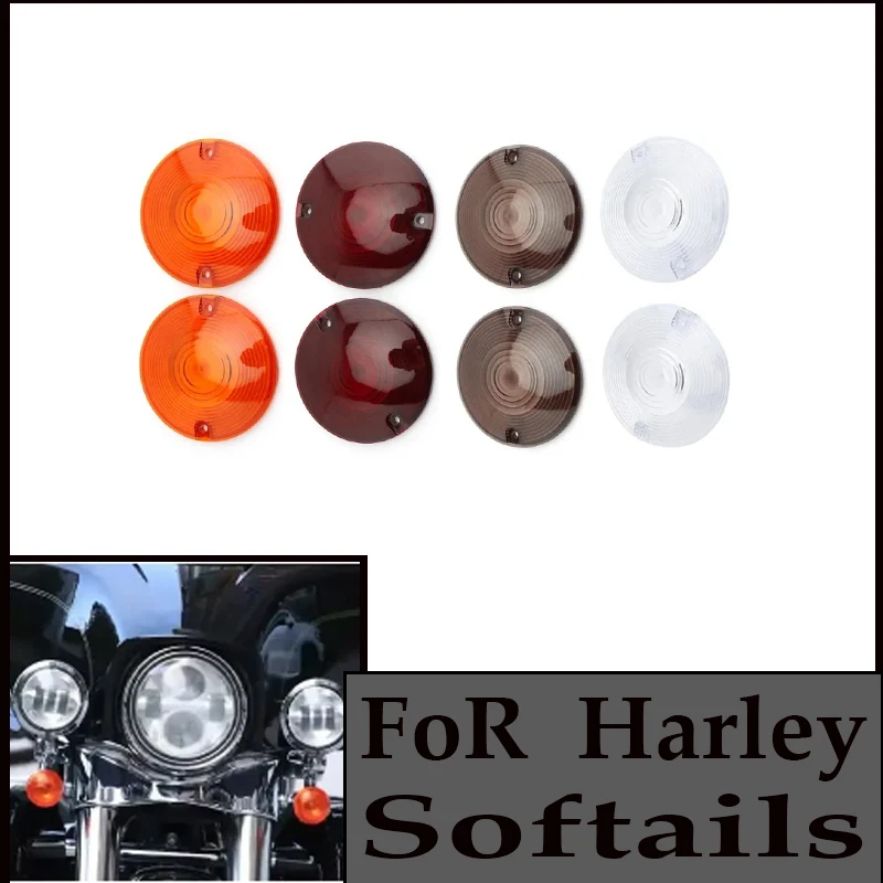 

2PCS FoR Harley Touring Softail Road King FLTR Motorcycle Turn Signal Light Lens Cover Headlight Covers