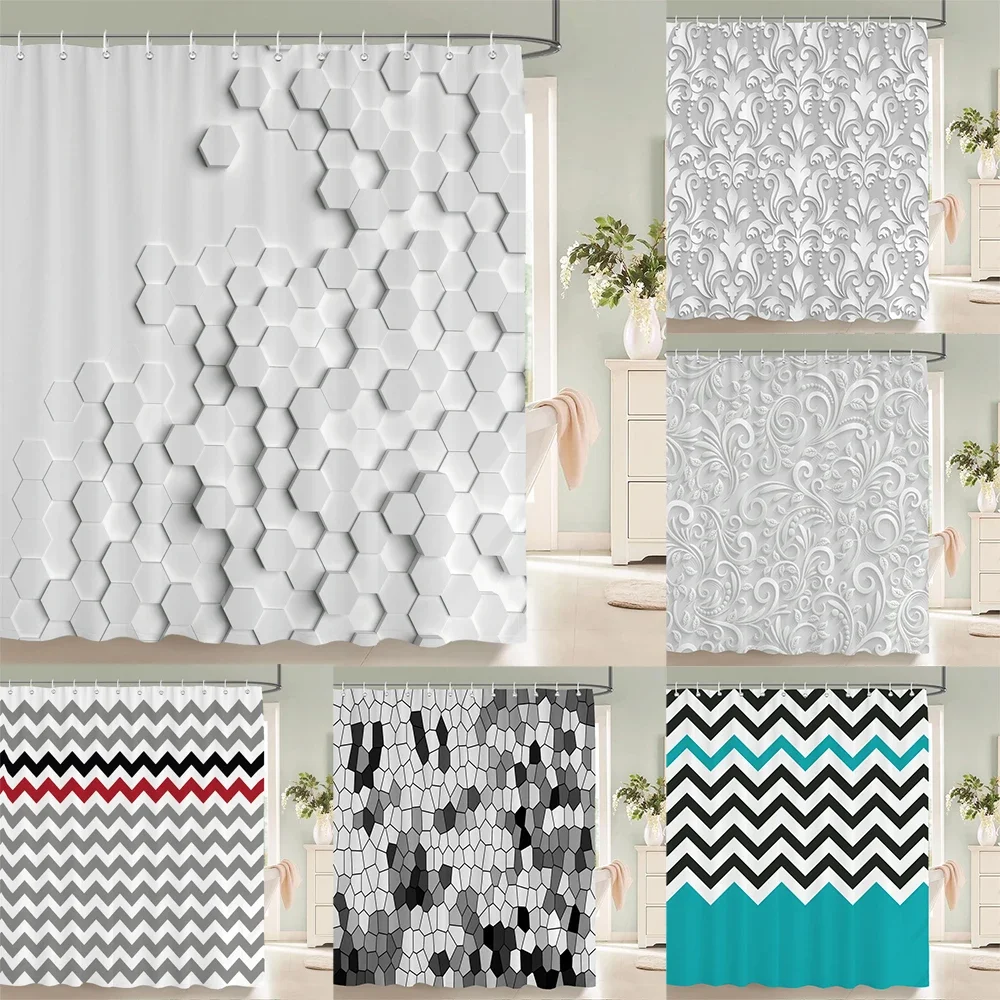 

Высококачественные моющиеся занавески для ванной комнаты, 3D-печать, занавеска для душа, полиэстеровые занавески для ванной, украшение для дома