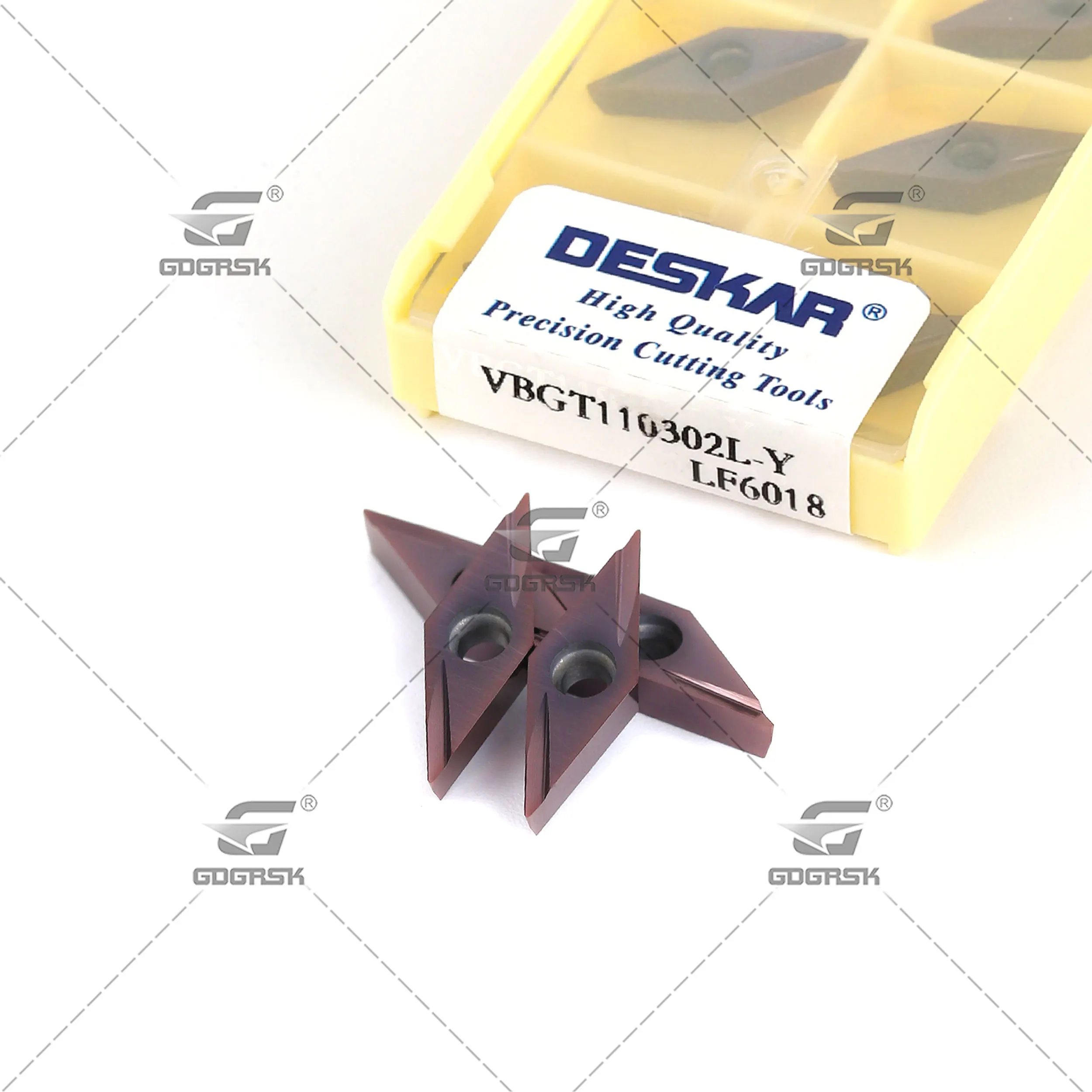 

Токарные инструменты для станков с ЧПУ DESKAR VBGT110302R VBGT110302L VBGT110304R VBGT110304L Y LF6018, твердосплавные внешние Токарные пластины из нержавеющей стали