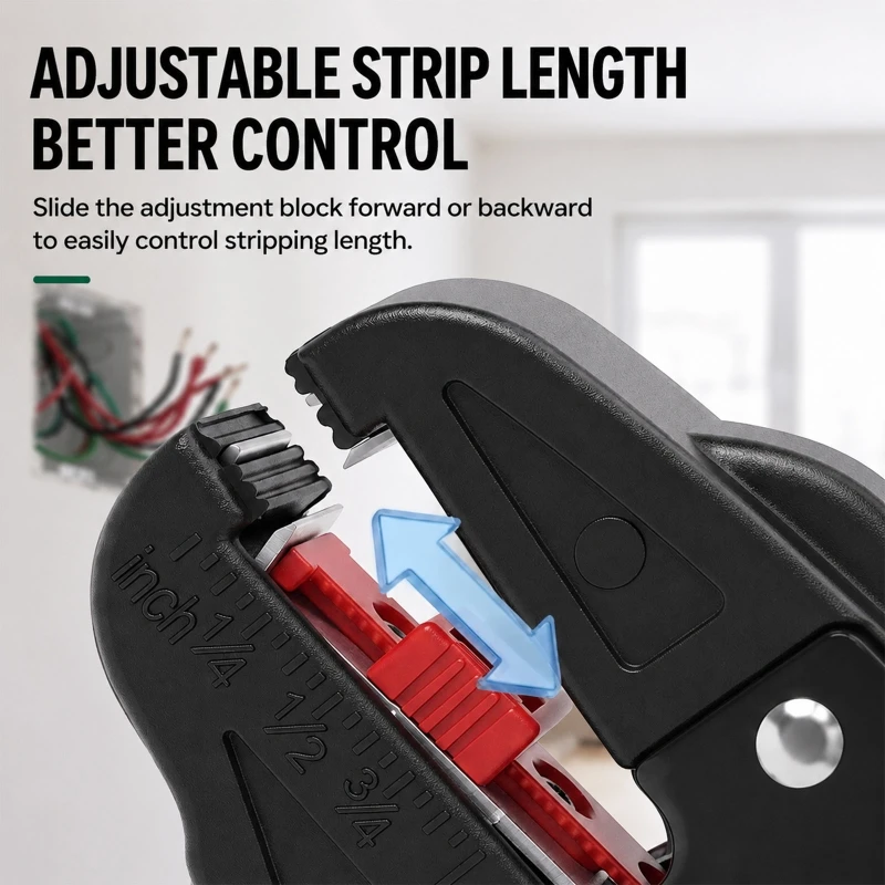   Combined Wire Stripper Cutter with Adjustable Insulation Length