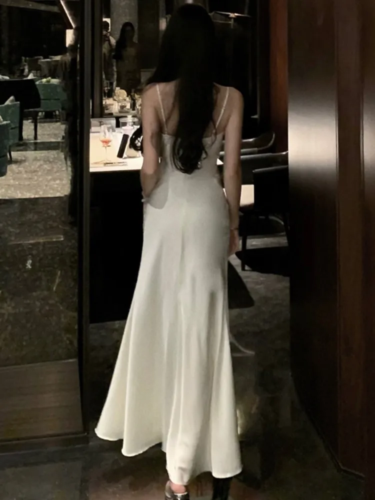 Sexy Spaghetti Strap Party Dress Women Elegant Sleeveless Slash Neck Evening Dresses Summer Spring Prom A-Line Vestidos Robe New