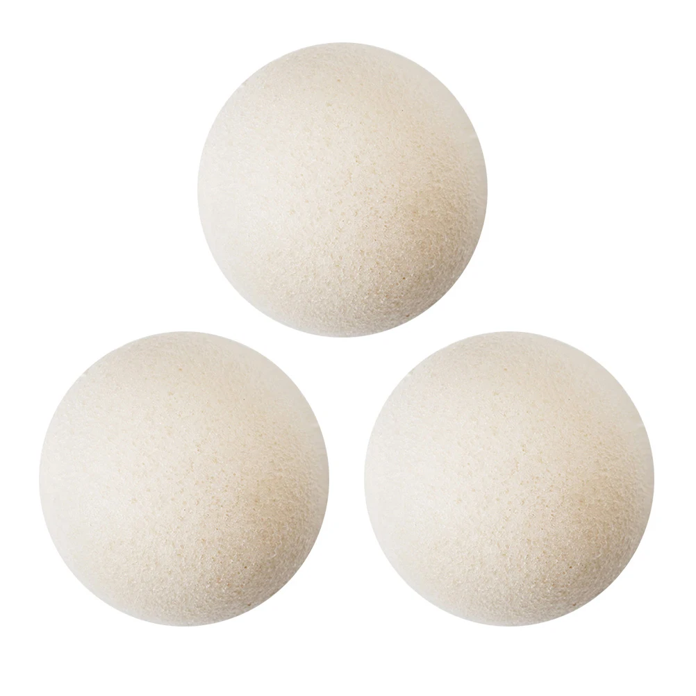 

3pcs Semicircular Natural Facial Sponges Eco-Friendly Biodegradable Cleansing Sponge Sensitive Skin Exfoliation Pore