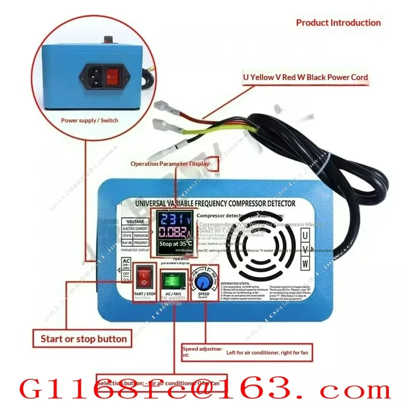 New Universal Inverter Air Conditioner Compressor Tool Three or Five Wire DC Fan Maintenance Inspection Test Drive Detector