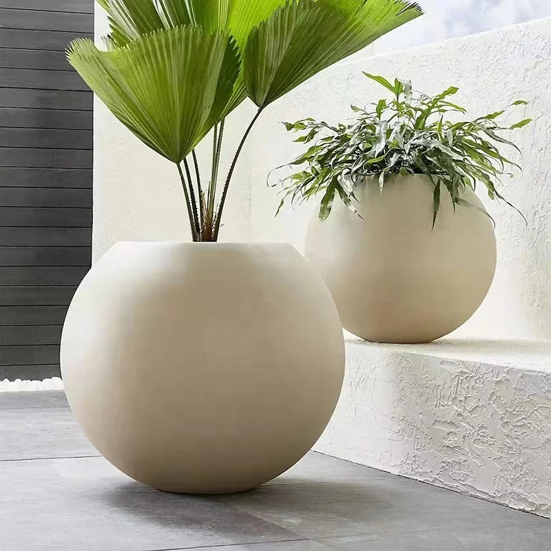 

Custom spherical flower pots, flower pots, outdoor fiber pottery pots, high-quality fiberglass for use with flower/green plant c