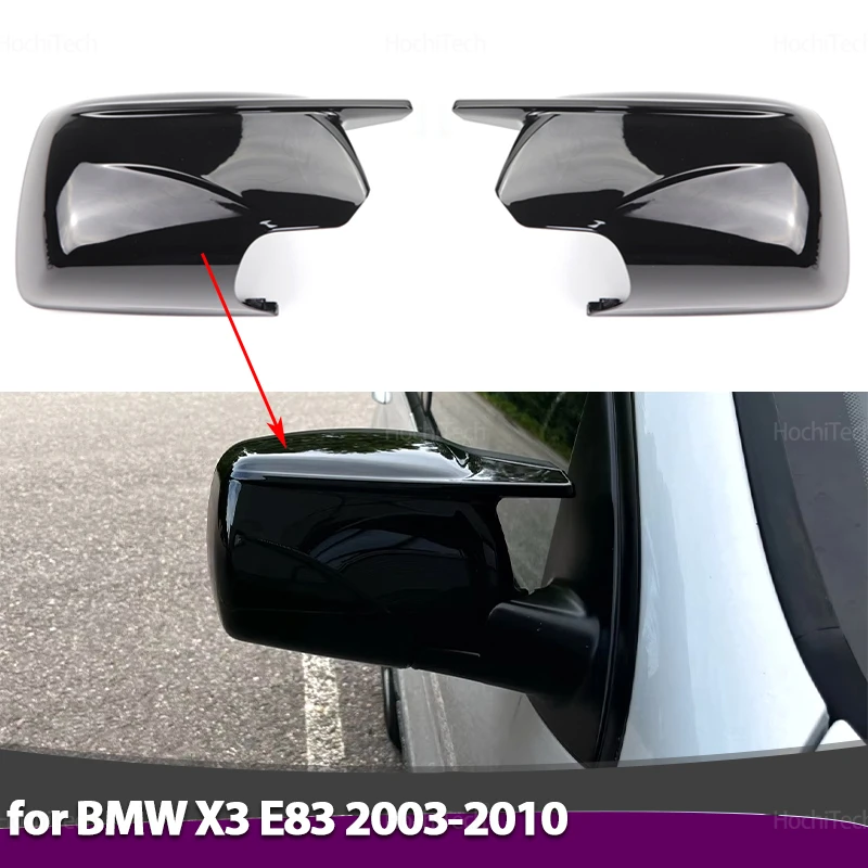 1 pair Rear View Side Case Trim Car Rearview Mirror Caps for BMW X3 X 3 E83 2003-2010 High Quality Side Mirror Cover with Tool