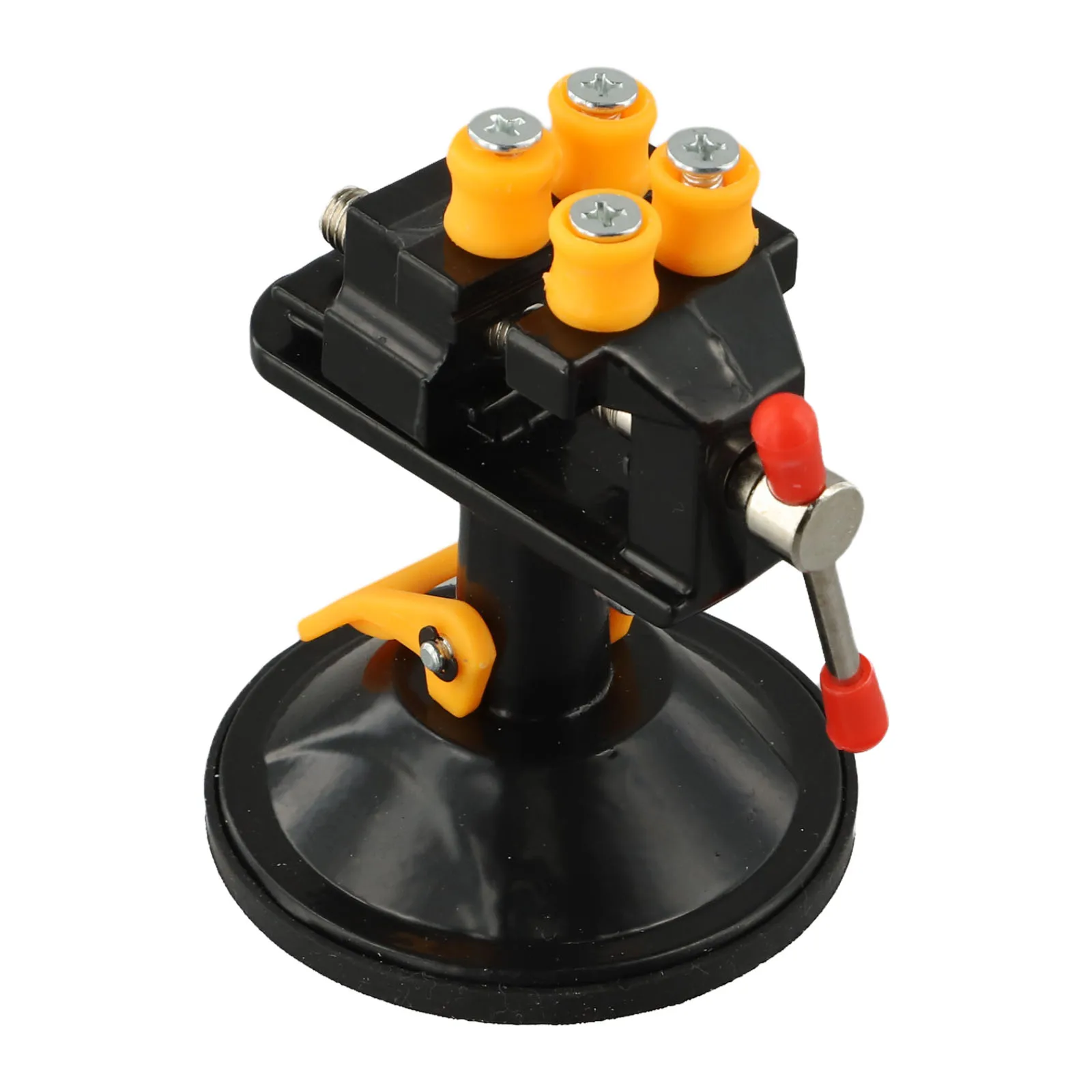 Aluminum Vise Rotating Vise For Smooth Work Surfaces Excellent For Detailing For Smooth Surfaces Black, Silver