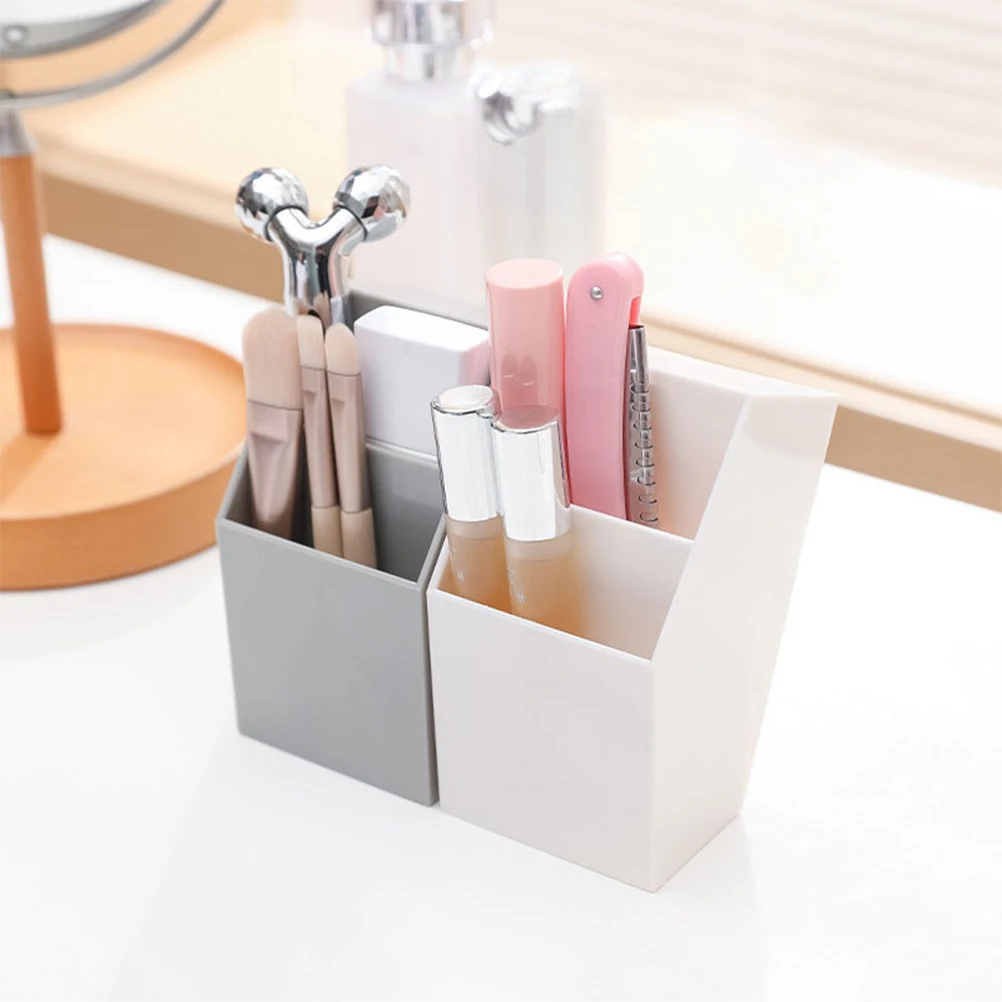

2 Pcs Desktop Storage Box ABS Material Creative Home Office Pen Holder Multi layer Stationery ganizer Portable Desk Decor