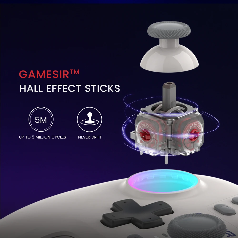 وحدة تحكم GameSir Nova Bluetooth Switch لوحة ألعاب لاسلكية مع تأثير القاعة للهاتف المحمول Nintendo Switch 2 iPhone Android