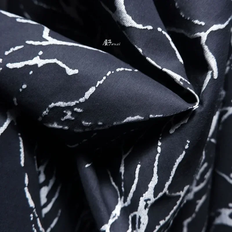 Lightning Cracking Pattern Texture Fabrics By The Meter Cotton Polyester High Quality Lightweight Jacket Dress DIY Design Fabric