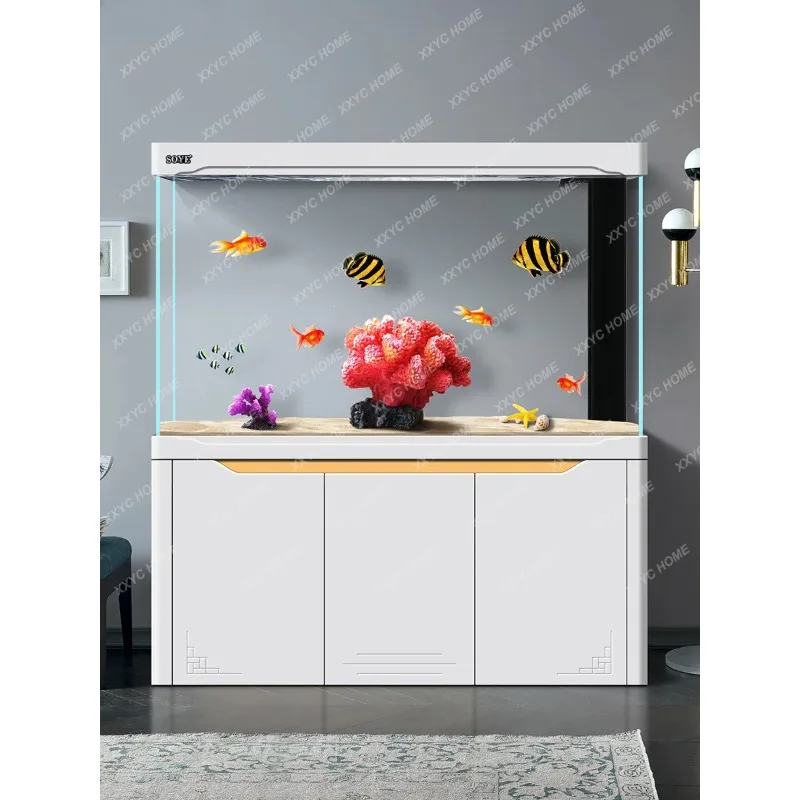 

Living Room Large Aquarium Hallway Screen Floor Partition Ecological Household Bottom Filter