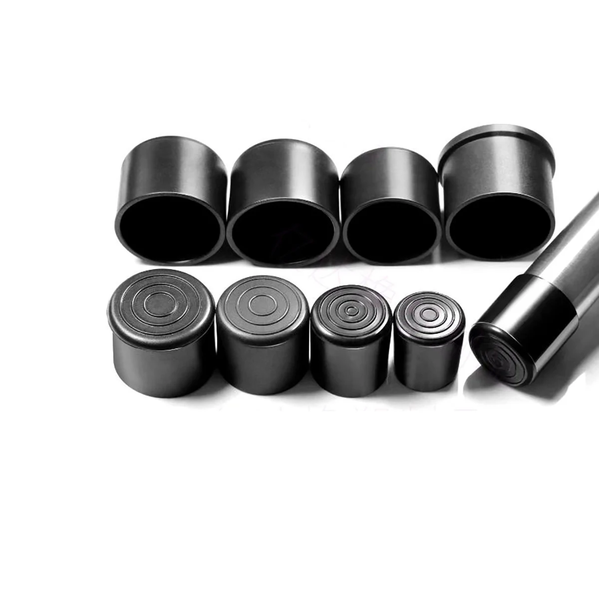 Roud PVC Soft Rubber Sleeves Chair Table Base Plug Floor Protector Mat Tube Caps Cover Black 6mm 8mm 10mm 12mm 14mm 16mm -120mm