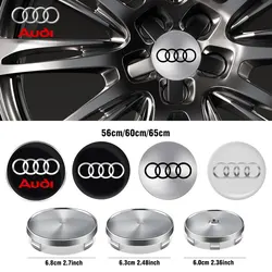 4PCS Car Wheel Hub Caps Emblem Badge Stickers Wheel Center Cover For Audi Sline A1 A2 A3 A4 A5 A6 A7 A8 8P B6 B7 B8 Q3 Q5 Q7 RS