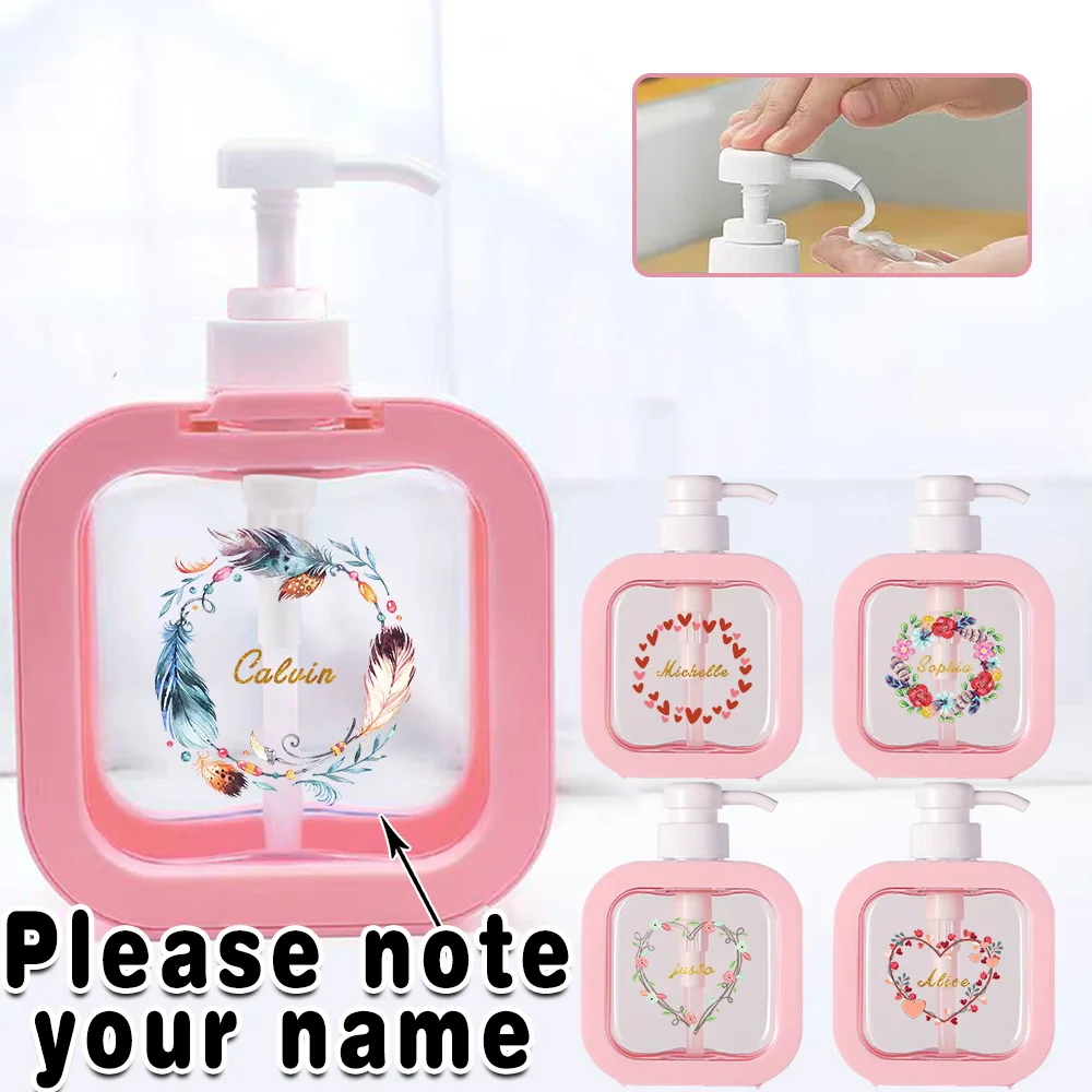 

Customized Name 500ml Portable Lotion Bottle Pressurized Soap Dispenser Detachable Hand Sanitizer Personalized Makeup Container