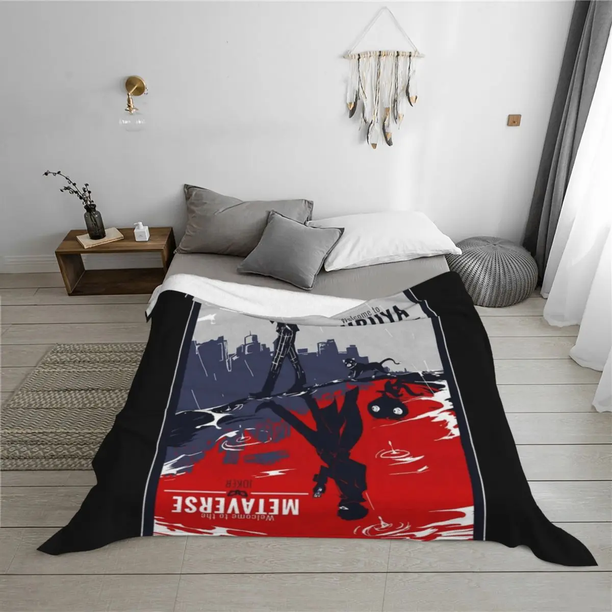 شيبويا/ميتافيرس رمي بطانية الأرائك الزخرفية الثقيلة للنوم للأريكة الزخرفية لينة أفخم منقوشة البطانيات