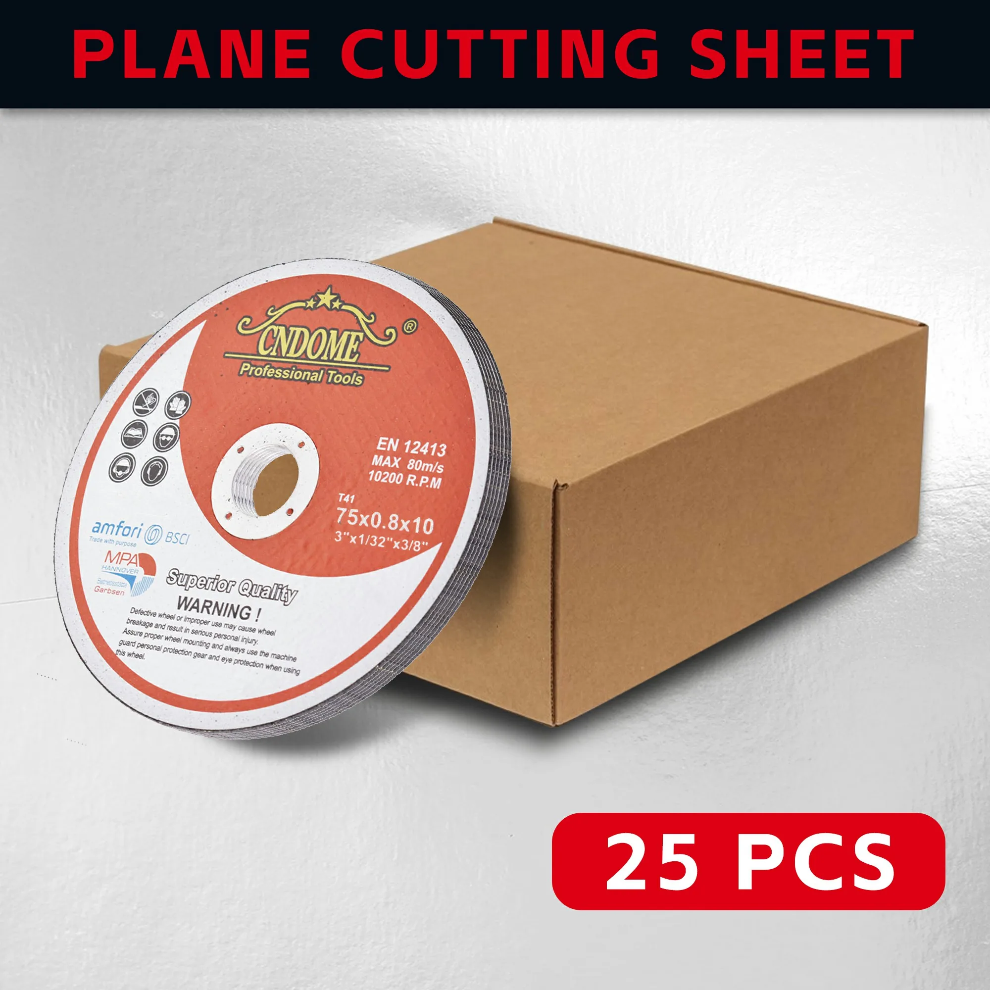 Cutting Disc 25Pcs Cut Off Wheels 3 Inch X 1/32 Inch X 3/8 Inch Arbor Cutting Wheels Fit for Cutting Steel and Ferrous Metals