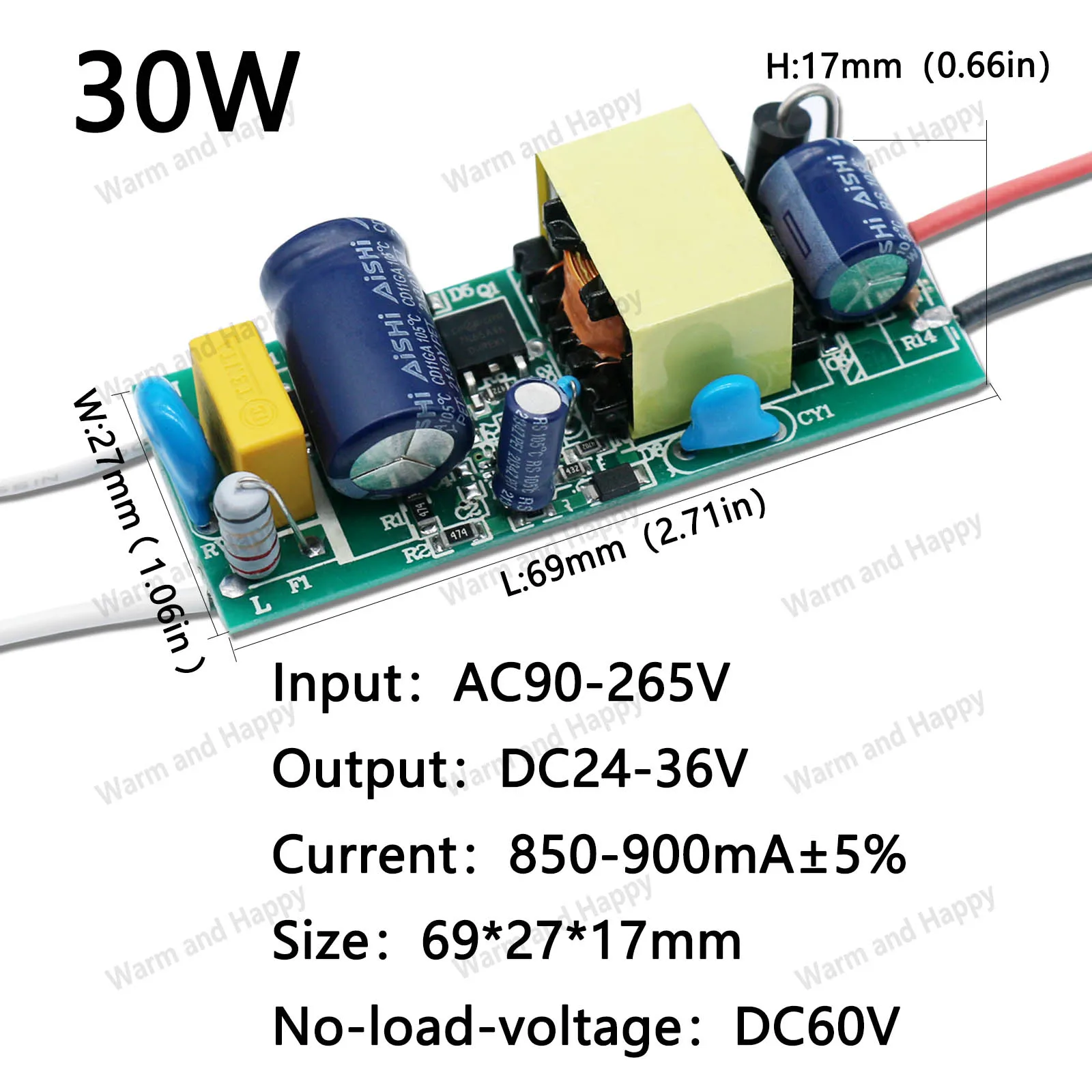 LED Driver 50W 40W 30W 20W 10W DC24-34V Power Supply Constant Current Control Lighting Transformers Board For Diode Lamp Bead