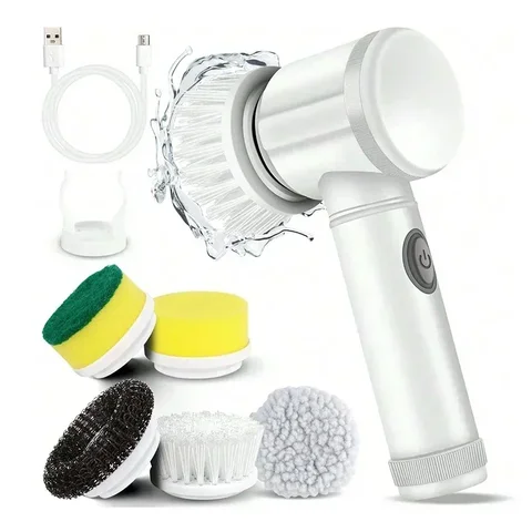 Electric Spin Scrubber with 5 Heads
